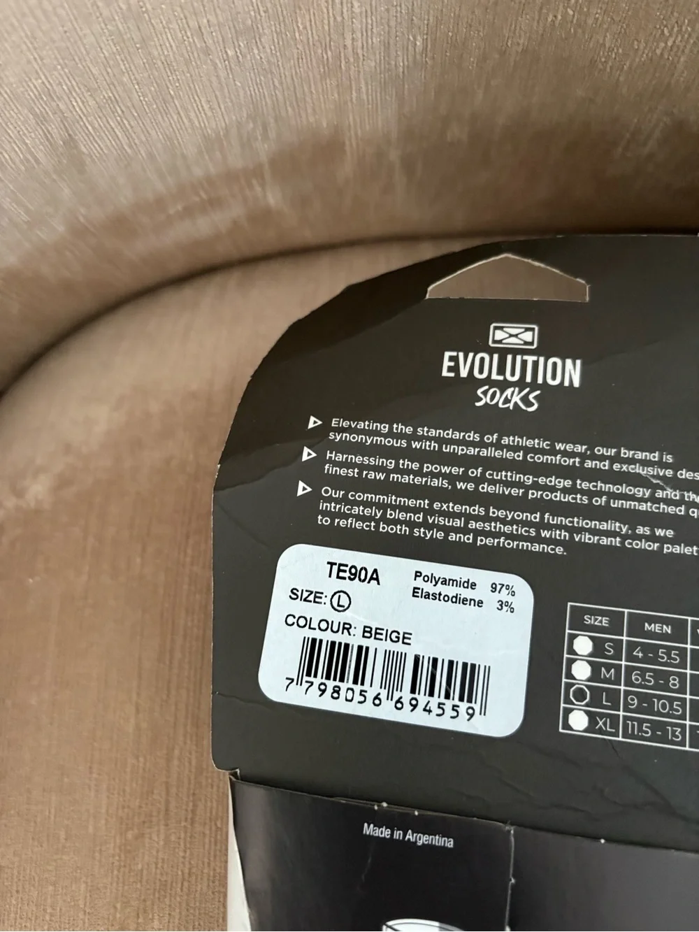 Evolution Socks Thermal Technical Socks Large Beige Hiking